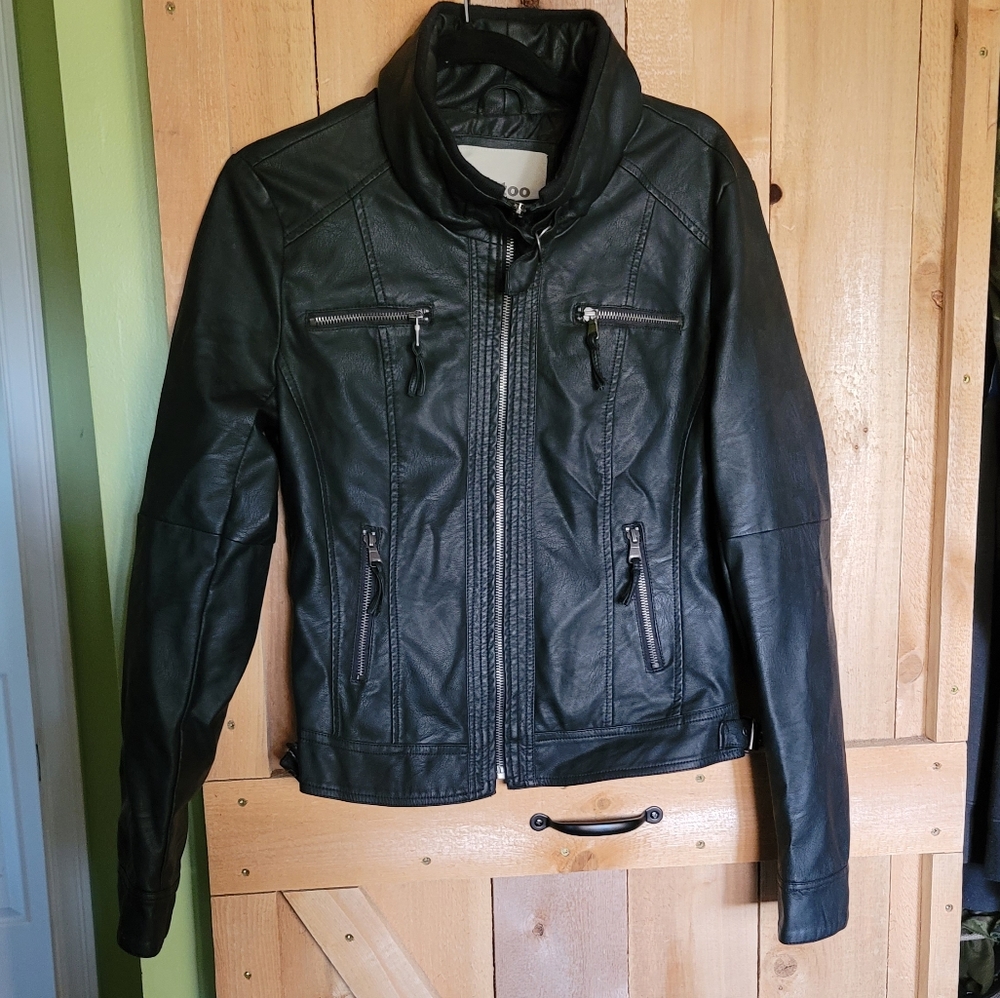 Faux leather jacket